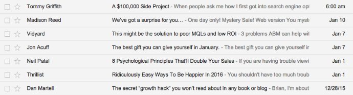 Great subject line examples